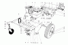 Toro 62912 - 5 hp Lawn Vacuum, 1981 (1000001-1999999) Ersatzteile ENGINE AND BASE ASSEMBLY (MODEL 62923)