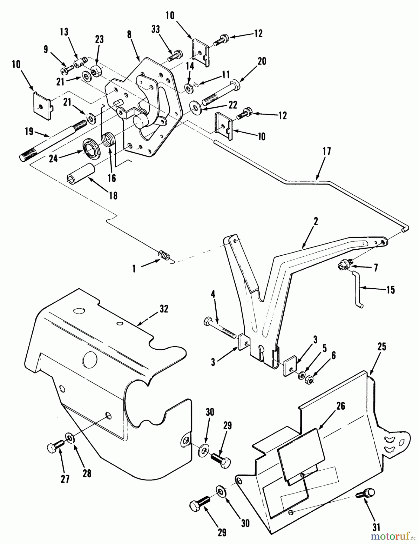  Toro Neu Mowers, Zero-Turn Y1-16OE02 (616-Z) - Toro 616-Z Tractor, 1990 COVERS & GOVERNOR LINKAGE-612-Z
