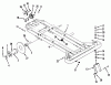 Toro Z1-24OE03 (724-Z) - 724-Z Tractor, 1990 Ersatzteile FRAME, REAR HUB AND FRONT WHEEL FORK