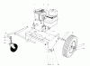 Toro 62912 - 5 hp Lawn Vacuum, 1988 (8000001-8999999) Listas de piezas de repuesto y dibujos ENGINE AND BASE ASSEMBLY (MODEL 62912)