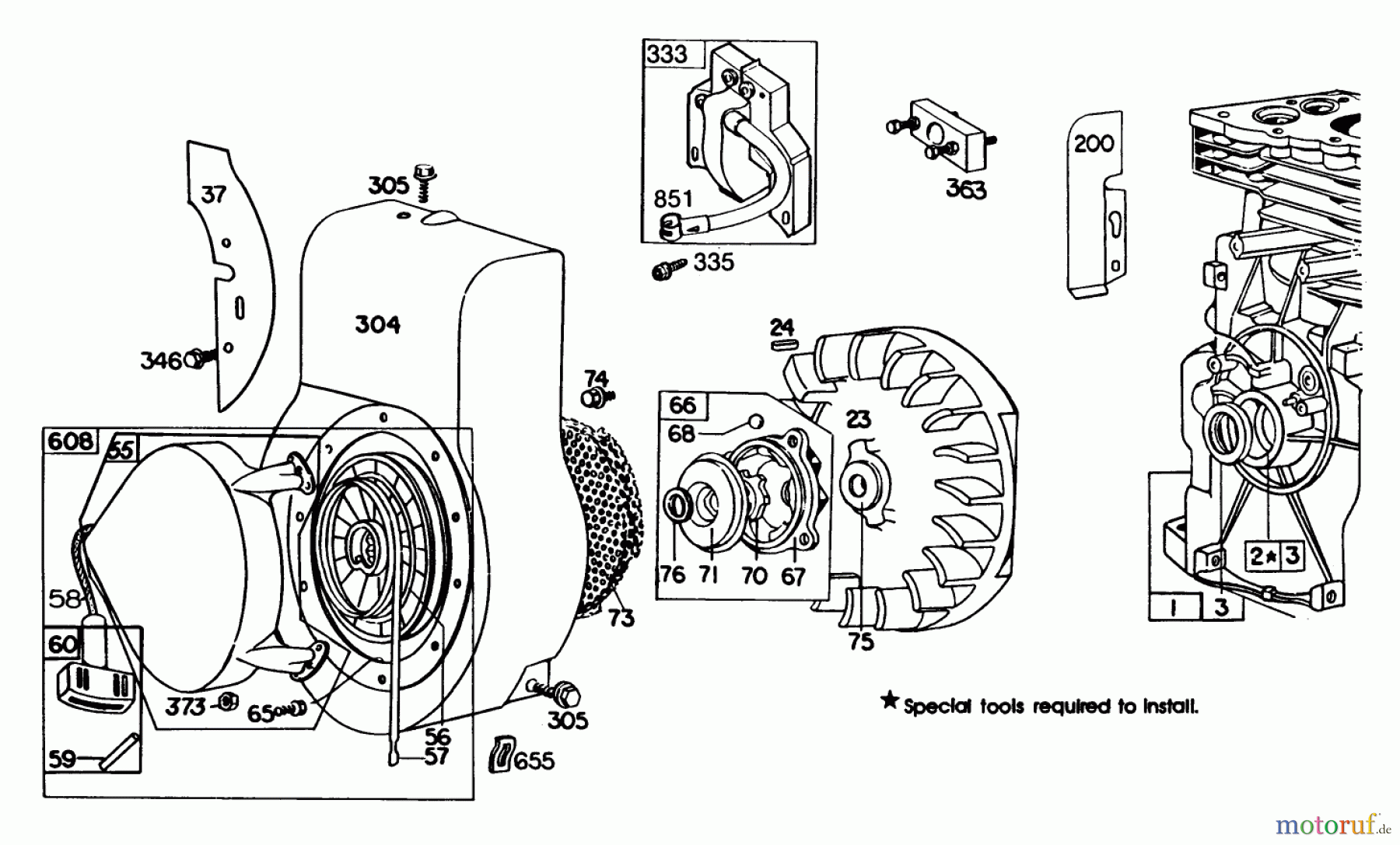  Toro Neu Blowers/Vacuums/Chippers/Shredders 62912 - Toro 5 hp Lawn Vacuum, 1989 (9000001-9999999) ENGINE BRIGGS & STRATTON MODEL NO. 130202-1640-01 #3