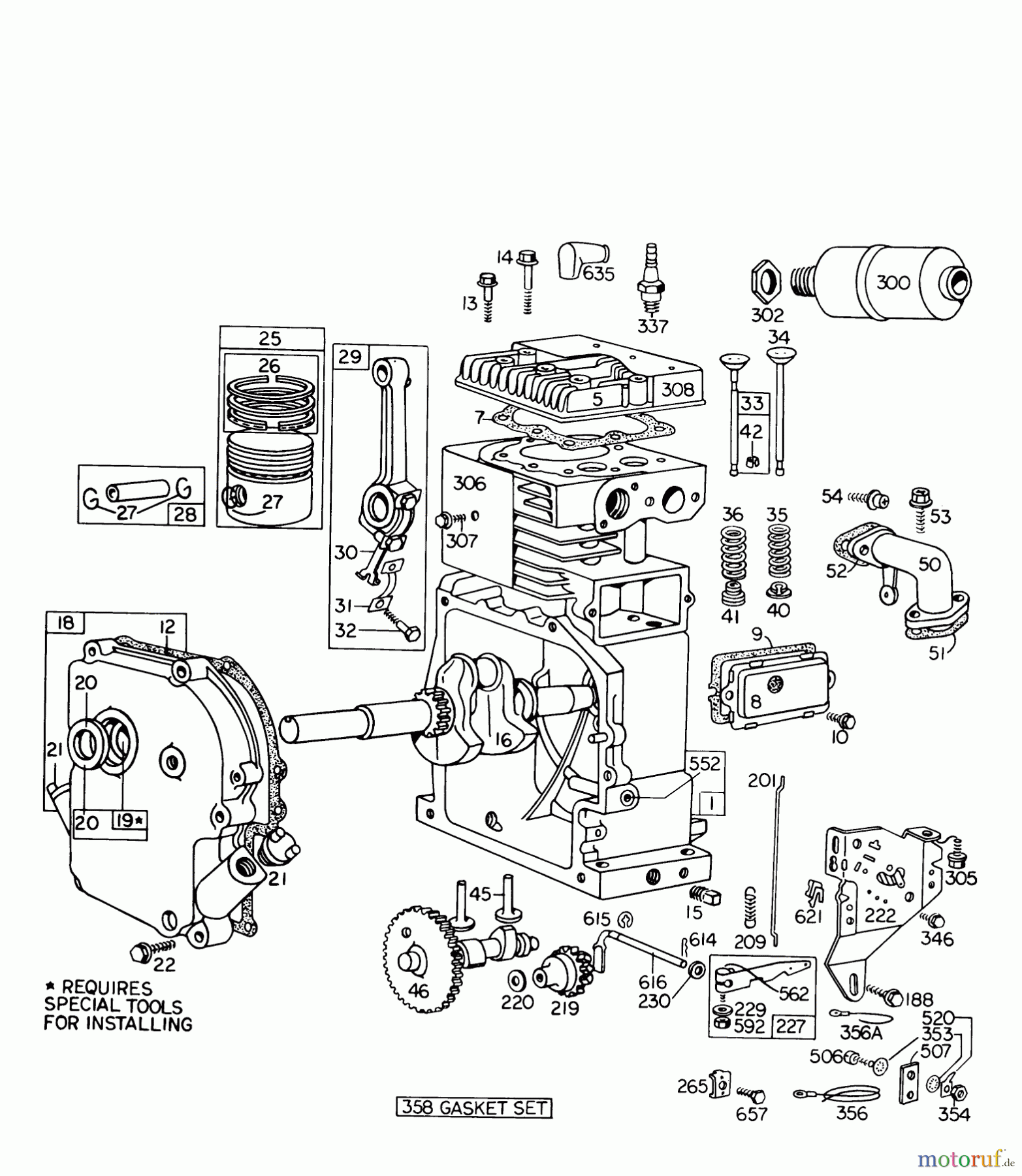  Toro Neu Snow Blowers/Snow Throwers Seite 1 31823 (832)- Toro 832 Snowthrower, 1974 (4000001-4999999) ENGINE MODEL NO. 190402 TYPE 0754 BRIGGS AND STRATTON