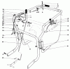 Toro 62923 - 5 hp Lawn Vacuum, 1990 (0000001-0999999) Listas de piezas de repuesto y dibujos CONTROL & HANDLE ASSEMBLY (MODEL 62923)