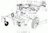 Toro 62912 - 5 hp Lawn Vacuum, 1991 (1000001-1999999) Listas de piezas de repuesto y dibujos ENGINE & BASE ASSEMBLY (MODEL 62923 CONTINUED)