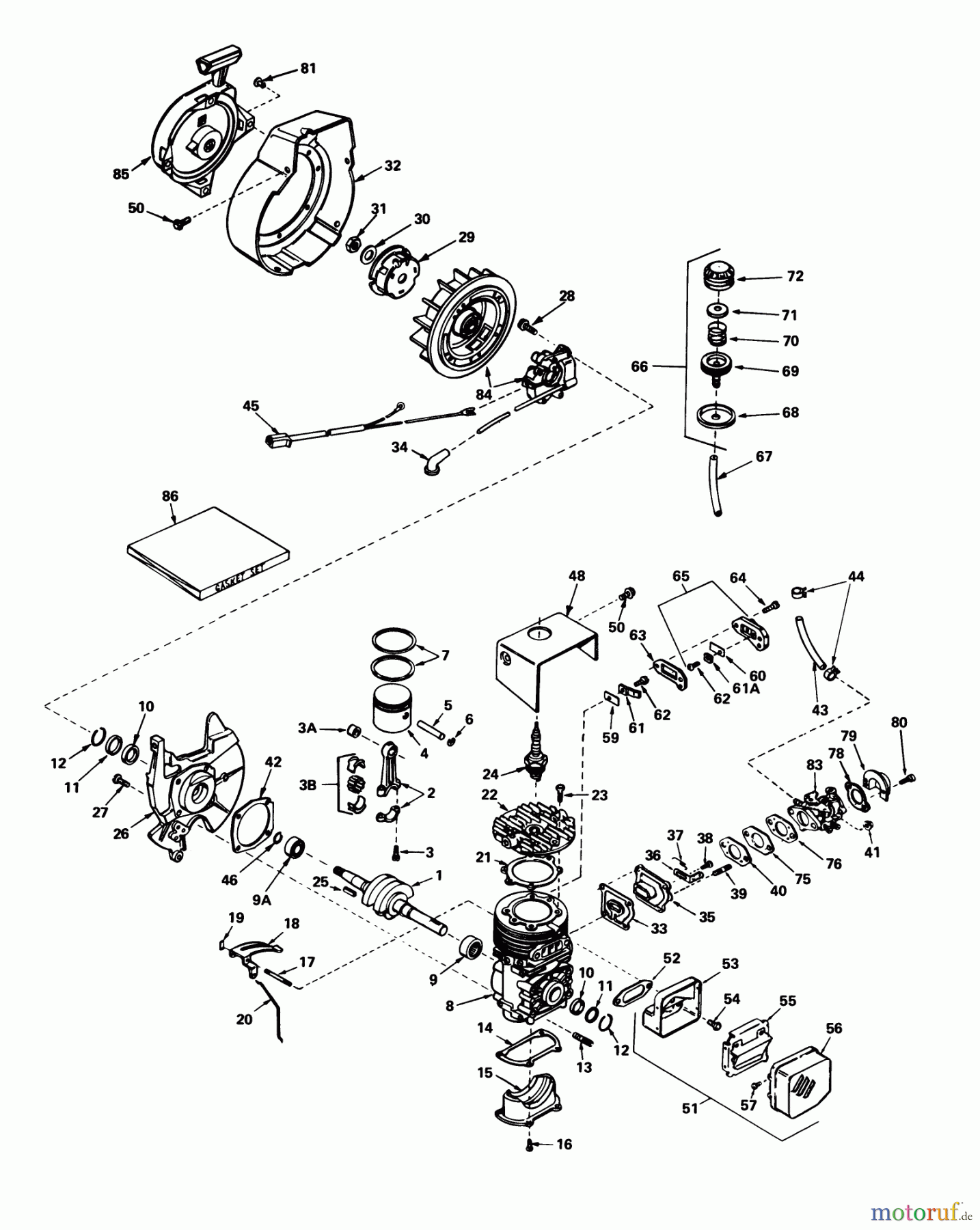  Toro Neu Snow Blowers/Snow Throwers Seite 1 38014 - Toro Snow Master 14, 1978 (8000001-8999999) ENGINE TECUMSEH MODEL NO. AH520 TYPE 1584