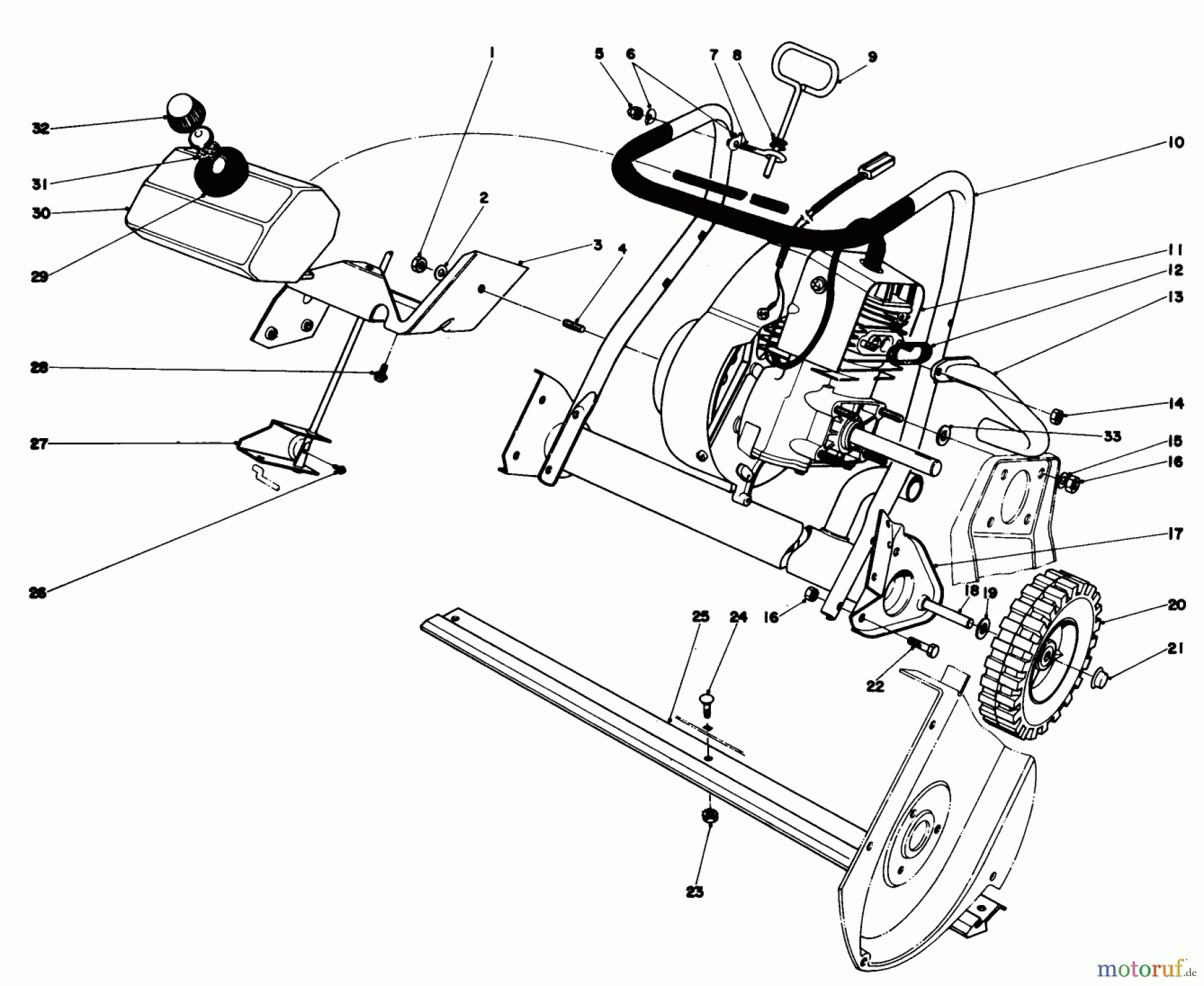  Toro Neu Snow Blowers/Snow Throwers Seite 1 38020 - Toro Snow Master 20, 1978 (8000001-8999999) ENGINE ASSEMBLY (MODEL 38020)