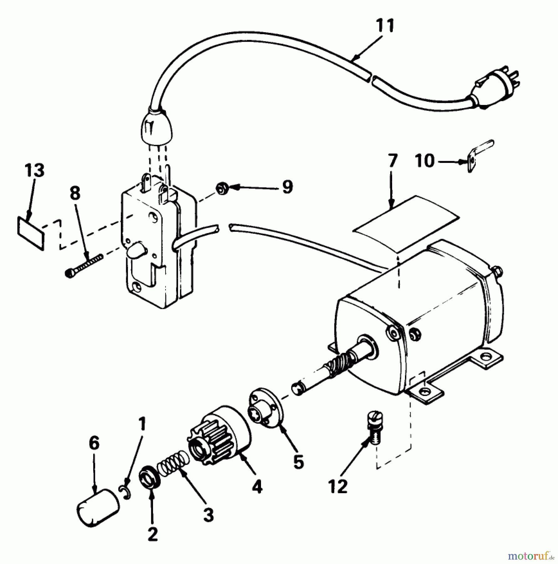 Toro Neu Snow Blowers/Snow Throwers Seite 1 38050 (724) - Toro 724 Snowthrower, 1984 (4000001-4999999) STARTER MOTOR KIT-MODEL 38-7590 (OPTIONAL)