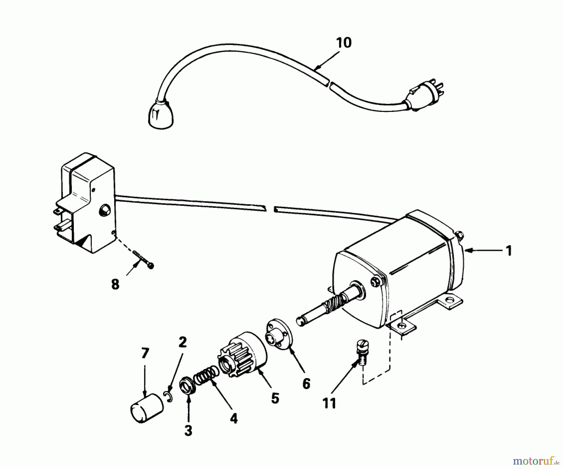  Toro Neu Snow Blowers/Snow Throwers Seite 1 38050 (724) - Toro 724 Snowthrower, 1986 (6000001-6999999) STARTER MOTOR KIT-MODEL 38-7590 (OPTIONAL)