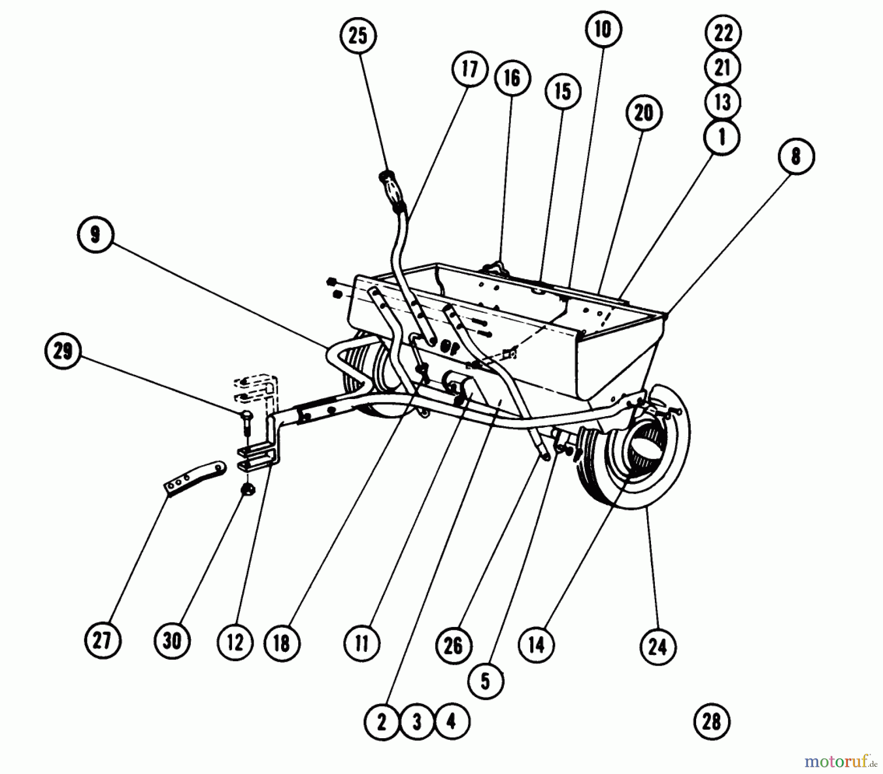  Toro Neu Accessories, Tiller/Cultivator AC-67 - Toro Cultivator, 1960 PARTS LIST #1