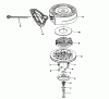 Toro 38054 (521) - 521 Snowthrower, 1993 (3900001-3999999) Ersatzteile REWIND STARTER NO. 590646