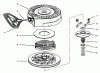 Toro 38052 (521) - 521 Snowthrower, 1996 (69000001-69999999) Ersatzteile REWIND STARTER NO. 590646