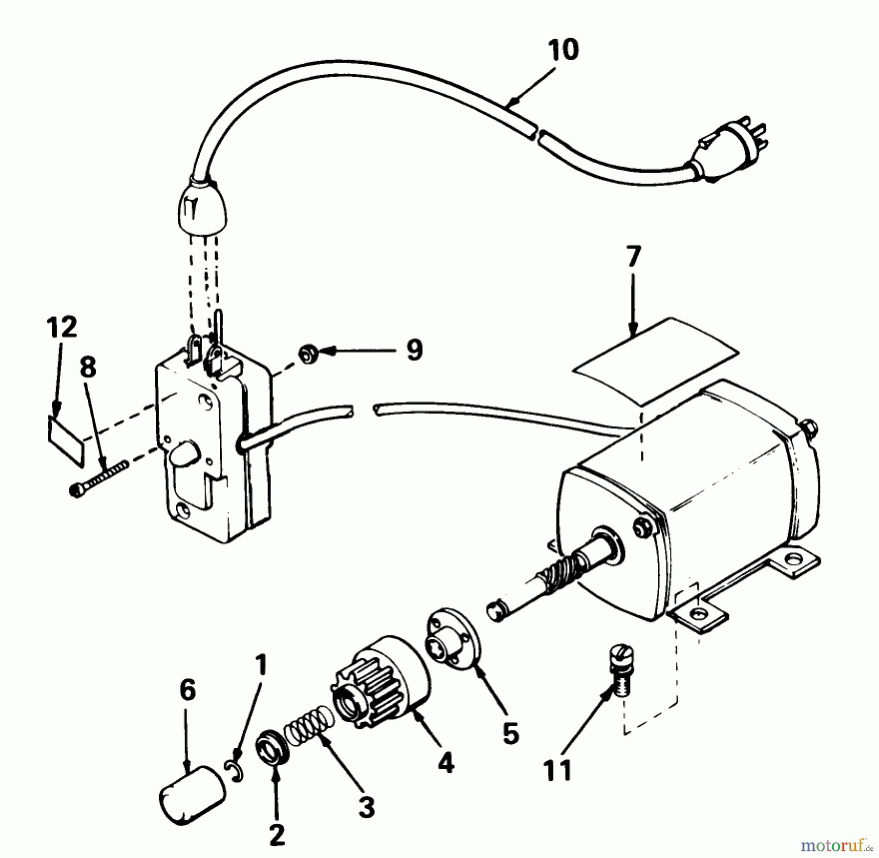  Toro Neu Snow Blowers/Snow Throwers Seite 1 38080 (824) - Toro 824 Snowthrower, 1981 (1000001-1999999) STARTER MOTOR 110V KIT NO. 37-4810 (CANADA ONLY)