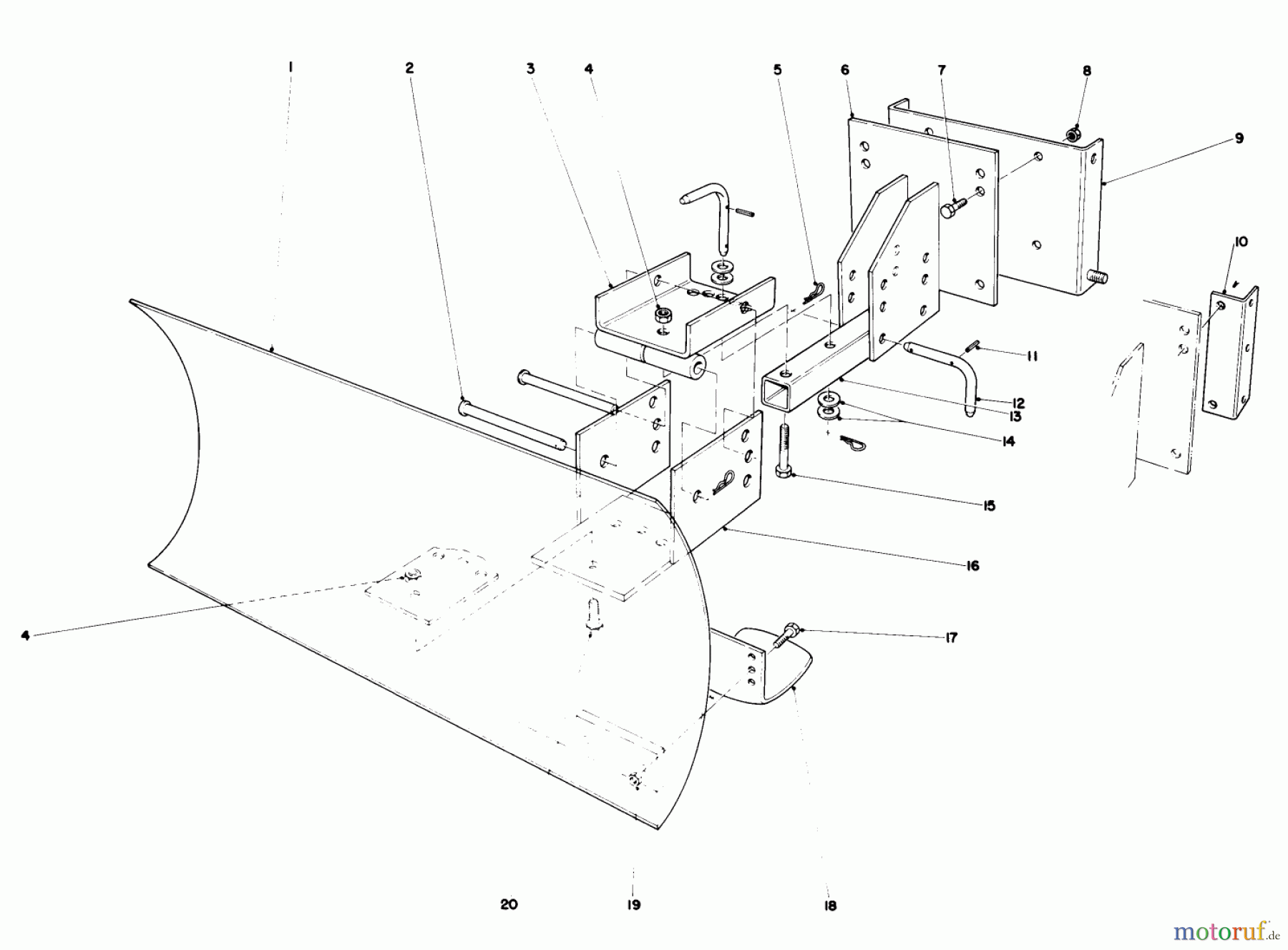  Toro Neu Snow Blowers/Snow Throwers Seite 1 38095 (1132) - Toro 1132 Snowthrower, 1984 (4000001-4999999) GRADER BLADE ASSEMBLY (MODEL NO. 59099)(OPTIONAL)