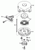 Toro 38120 (S-200) - S-200 Snowthrower, 1980 (0000001-0015000) Ersatzteile SHROUD & REWIND STARTER NO. 590537