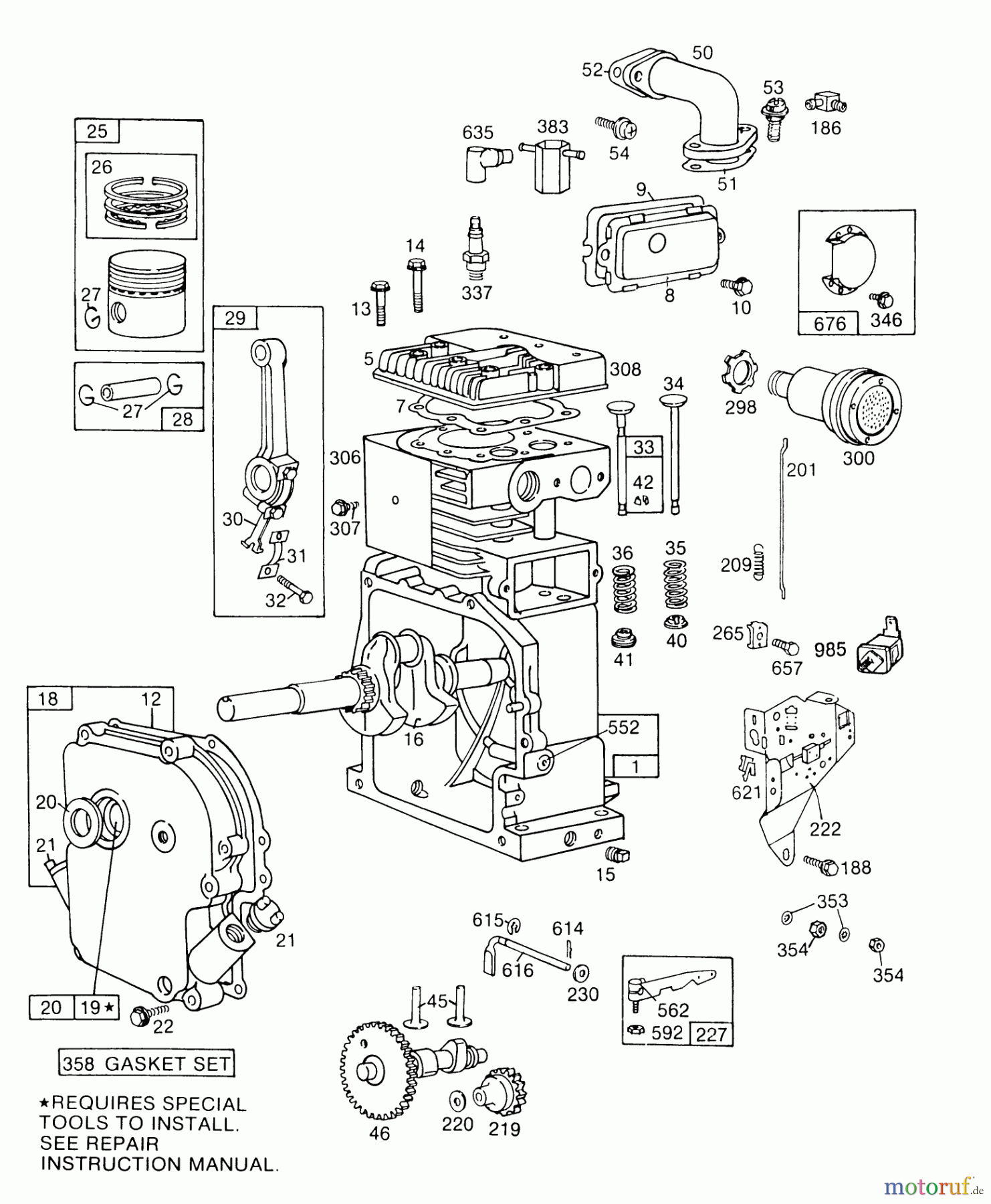  Toro Neu Snow Blowers/Snow Throwers Seite 1 38150 (826) - Toro 826 Snowthrower, 1986 (6000001-6999999) ENGINE BRIGGS & STRATTON MODEL NO. 190406-2999-01 #1