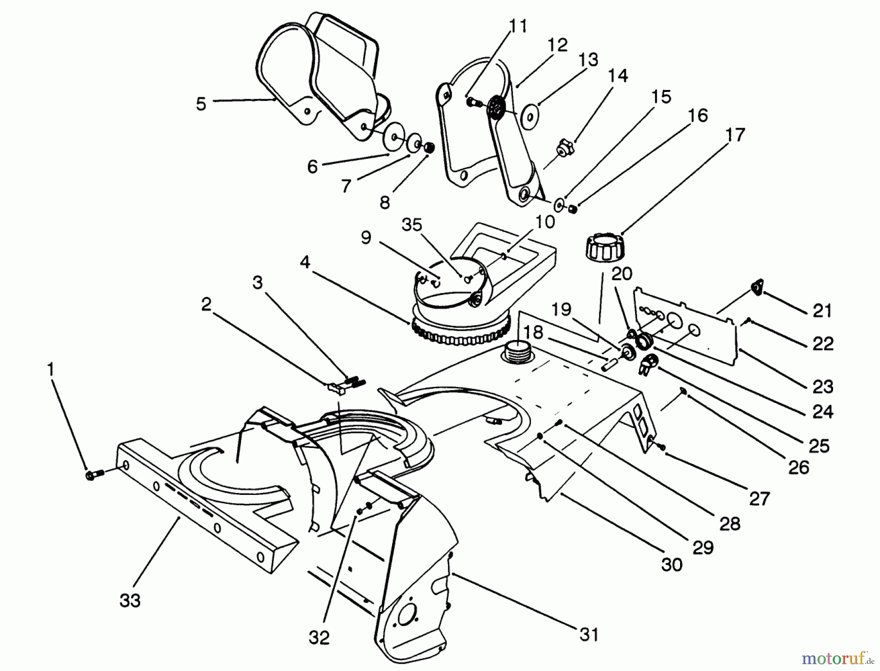  Toro Neu Snow Blowers/Snow Throwers Seite 1 38175 - Toro CCR Powerlite Snowthrower, 1993 (3900001-3999999) CHUTE ASSEMBLY