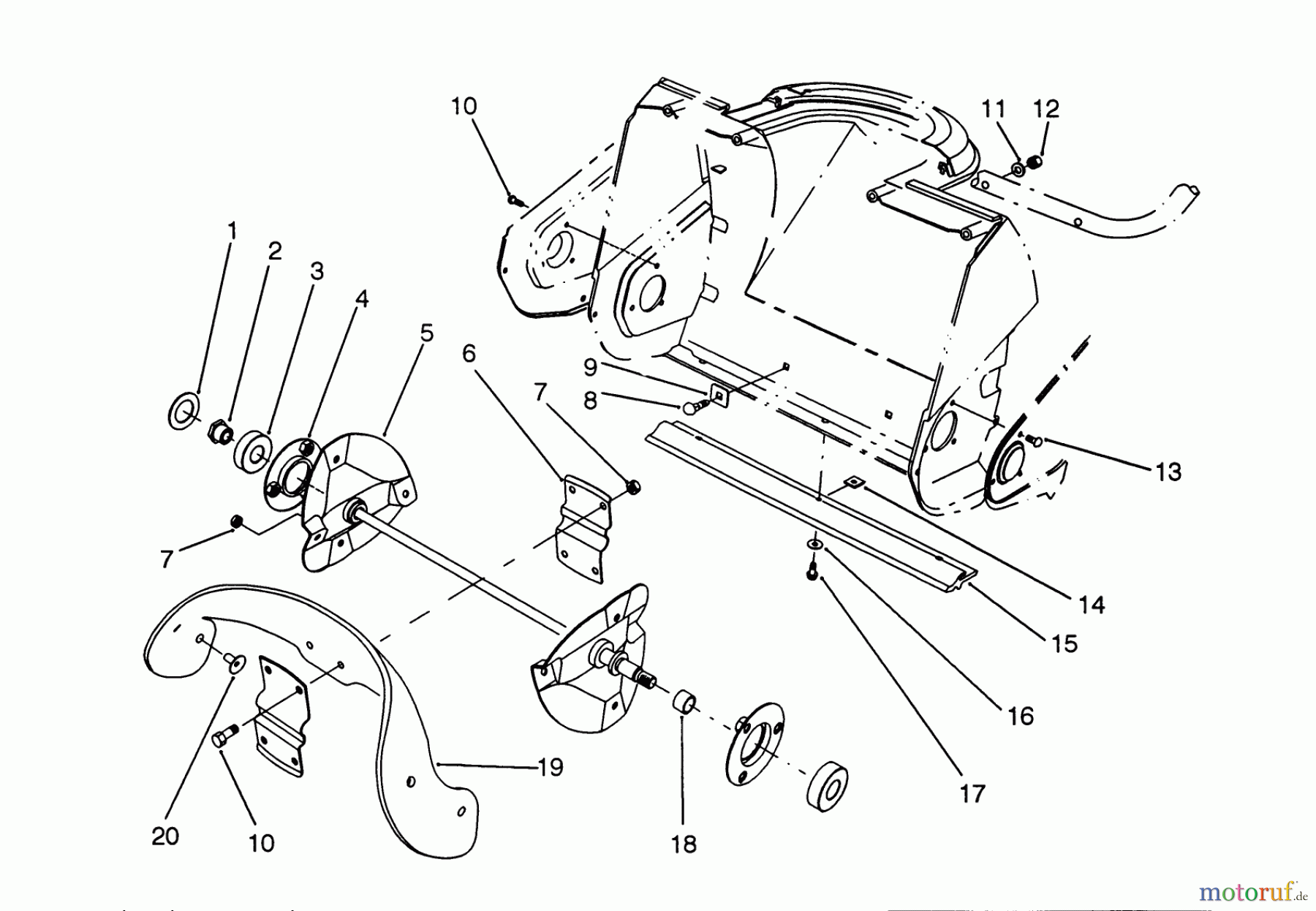  Toro Neu Snow Blowers/Snow Throwers Seite 1 38176 - Toro CCR Powerlite Snowthrower, 1993 (3900001-3999999) AUGER ASSEMBLY
