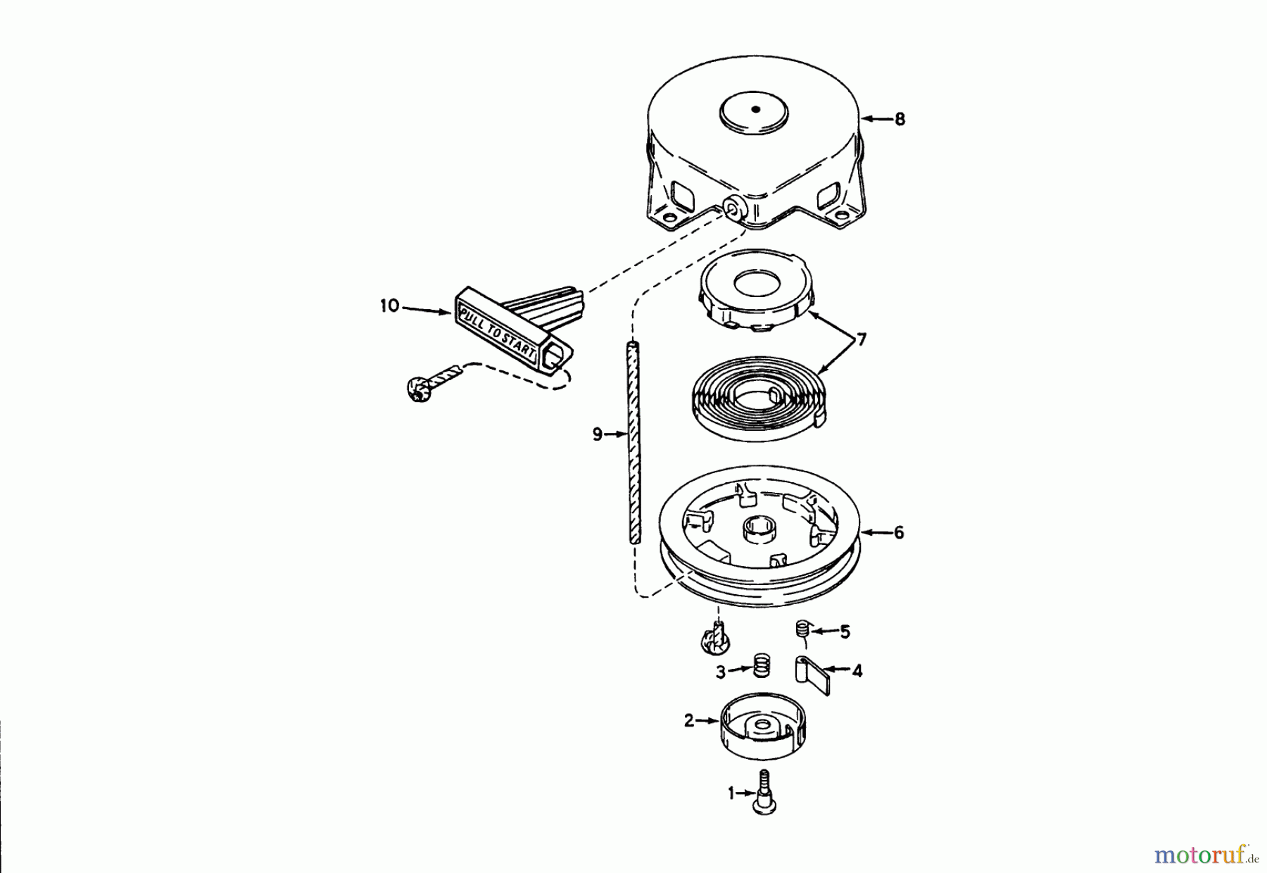  Toro Neu Snow Blowers/Snow Throwers Seite 1 38171 - Toro CCR Powerlite Snowthrower, 1993 (3900001-3999999) RECOIL STARTER NO. 590537