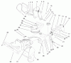 Toro 38183 - CCR Powerlite Snowthrower, 2000 (200000001-200999999) Listas de piezas de repuesto y dibujos HOUSING, UPPER SHROUD, & CHUTE ASSEMBLY