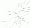 Toro 38173 - CCR Powerlite Snowthrower, 2001 (210000001-210999999) Listas de piezas de repuesto y dibujos HANDLE & LOWER SHROUD ASSEMBLY