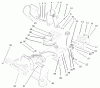 Toro 38173 - CCR Powerlite Snowthrower, 2001 (210000001-210999999) Listas de piezas de repuesto y dibujos HOUSING, UPPER SHROUD, & CHUTE ASSEMBLY
