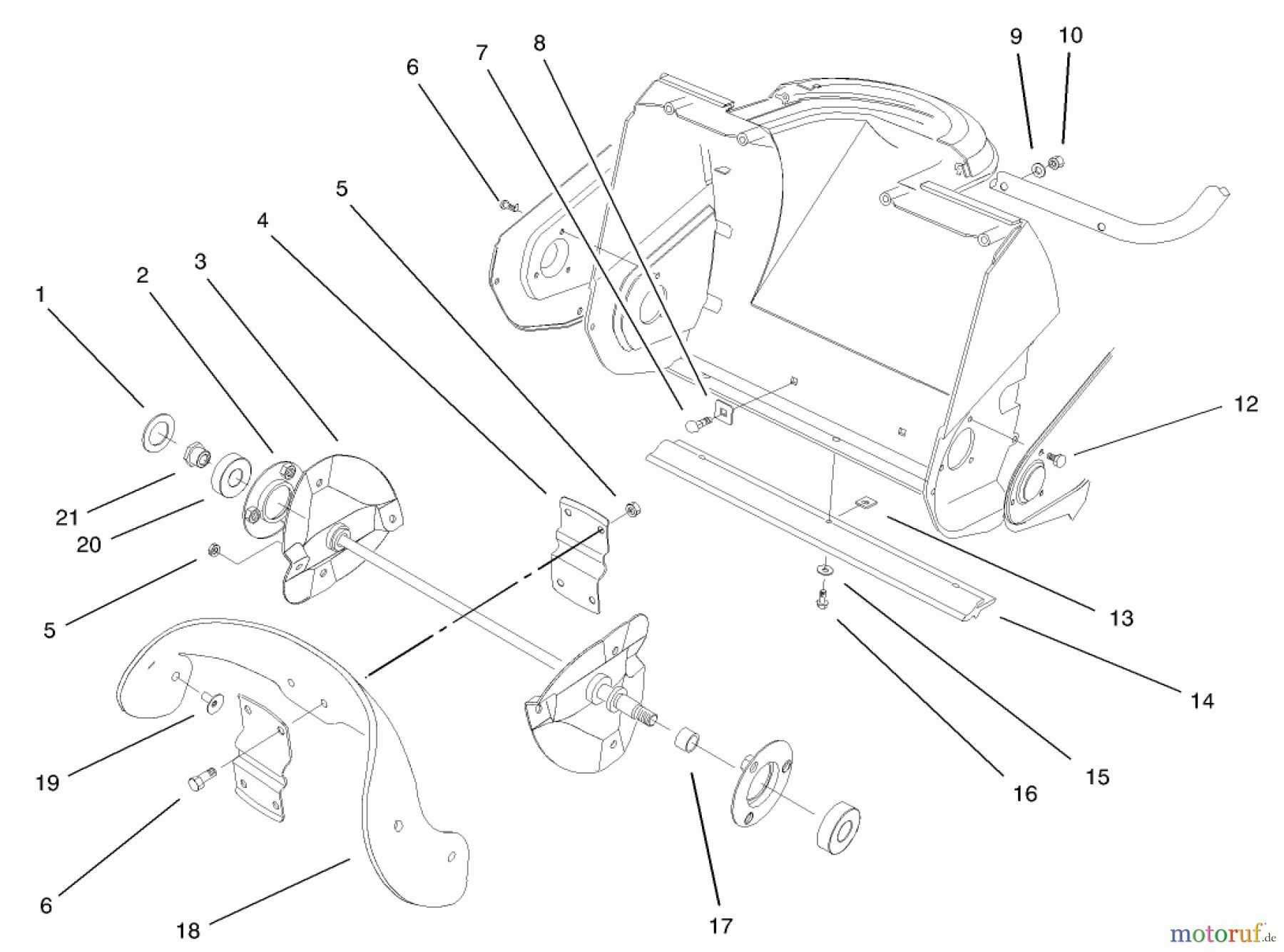  Toro Neu Snow Blowers/Snow Throwers Seite 1 38173 - Toro CCR Powerlite Snowthrower, 2001 (210000001-210999999) IMPELLER ASSEMBLY