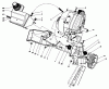 Toro 38185 - CCR 2000 Snowthrower, 1987 (7000001-7999999) Listas de piezas de repuesto y dibujos ENGINE & MAIN FRAME ASSEMBLY