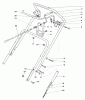 Toro 38185 - CCR 2000 Snowthrower, 1989 (9000001-9999999) Listas de piezas de repuesto y dibujos HANDLE ASSEMBLY