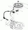 Toro 38186 - CCR 2000 Snowthrower, 1990 (0000001-0999999) Listas de piezas de repuesto y dibujos FLYWHEEL & MAGNETO ASSEMBLY (ENGINE MODEL NO. 47PK9)