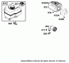 Toro 62925 - 5.5 hp Lawn Vacuum, 2001 (210000001-210999999) Ersatzteile MUFFLER AND FUEL TANK ASSEMBLY BRIGGS AND STRATTON MODEL 110402-0218-E1