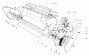 Toro 38225 (S-200) - S-200 Snowthrower, 1980 (0000001-0999999) Listas de piezas de repuesto y dibujos LOWER MAIN FRAME ASSEMBLY (MODEL 38225 & 38235)