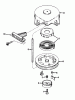 Toro 38232 (S-200) - S-200 Snowthrower, 1985 (5000001-5999999) Ersatzteile SHROUD & REWIND STARTER NO. 590537 (ENGINE MODEL NO. AH520 TYPE 1602)