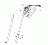 Toro 38305C - Power Shovel Snowthrower, 1986 (6000001-6999999) Listas de piezas de repuesto y dibujos HANDLE ASSEMBLY