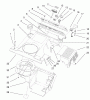Toro 38413 (2450) - CCR 2450 Snowthrower, 2000 (200012345-200999999) Listas de piezas de repuesto y dibujos UPPER SHROUD AND CONTROL PANEL ASSEMBLY