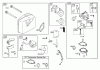Toro 38418 (2400) - CCR 2400 Snowthrower, 1999 (9900001-9999999) Listas de piezas de repuesto y dibujos MUFFLER, CARBURETOR, AND INTAKE MANIFOLD ASSEMBLIES BRIGGS AND STRATTON
