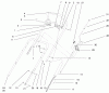 Toro 38430 (3000) - CCR 3000 Snowthrower, 1998 (8900001-8999999) Listas de piezas de repuesto y dibujos HANDLE ASSEMBLY