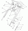 Toro 38435 (3000) - CCR 3000 Snowthrower, 1997 (7900001-7999999) Listas de piezas de repuesto y dibujos HANDLE ASSEMBLY