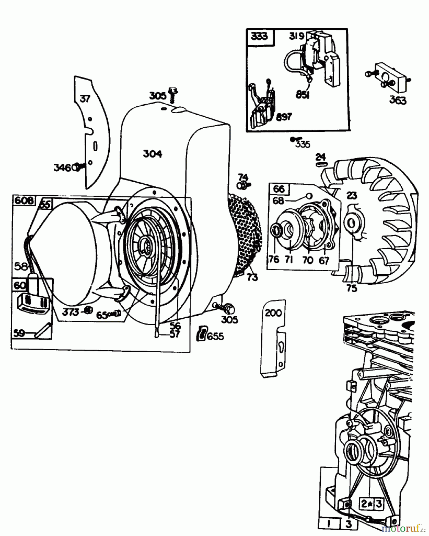  Toro Neu Blowers/Vacuums/Chippers/Shredders 62933 - Toro 5 hp Lawn Blower, 1984 (4000001-4999999) ENGINE BRIGGS & STRATTON MODEL NO. 130202-1640-01 #2