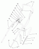 Toro 38445 (3650) - CCR 3650 Snowthrower, 2001 (210000001-210999999) Listas de piezas de repuesto y dibujos HANDLE ASSEMBLY