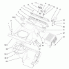 Toro 38445 (3650) - CCR 3650 Snowthrower, 2001 (210000001-210999999) Listas de piezas de repuesto y dibujos UPPER SHROUD AND CONTROL PANEL ASSEMBLY