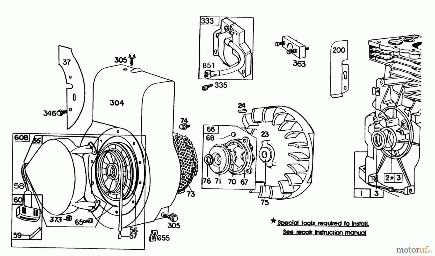 Toro Neu Blowers/Vacuums/Chippers/Shredders 62933 - Toro 5 hp Lawn Blower, 1987 (7000001-7999999) ENGINE BRIGGS & STRATTON MODEL NO. 130202-1640-01 #3