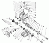 Toro 38510 (624) - 624 Power Shift Snowthrower, 1992 (2000001-2999999) Listas de piezas de repuesto y dibujos TRANSMISSION ASSEMBLY NO. 66-8030