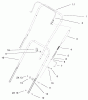 Toro 38516 (2450) - CCR 2450 GTS Snowthrower, 2003 (230000001-230999999) Listas de piezas de repuesto y dibujos HANDLE ASSEMBLY