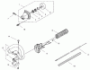 Toro 53030 - 8" Stick Edger, Curved Shaft (53032), 1998 (89000001-89999999) Listas de piezas de repuesto y dibujos HANDLE AND CLUTCH ASSEMBLY