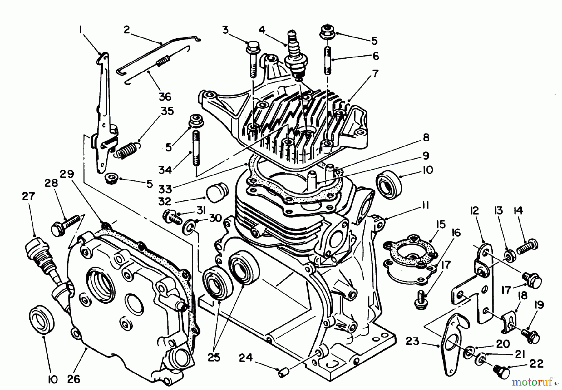  Toro Neu Edgers 58402 - Toro 2 hp Edger, 1984 (4000001-4999999) CRANKCASE ASSEMBLY
