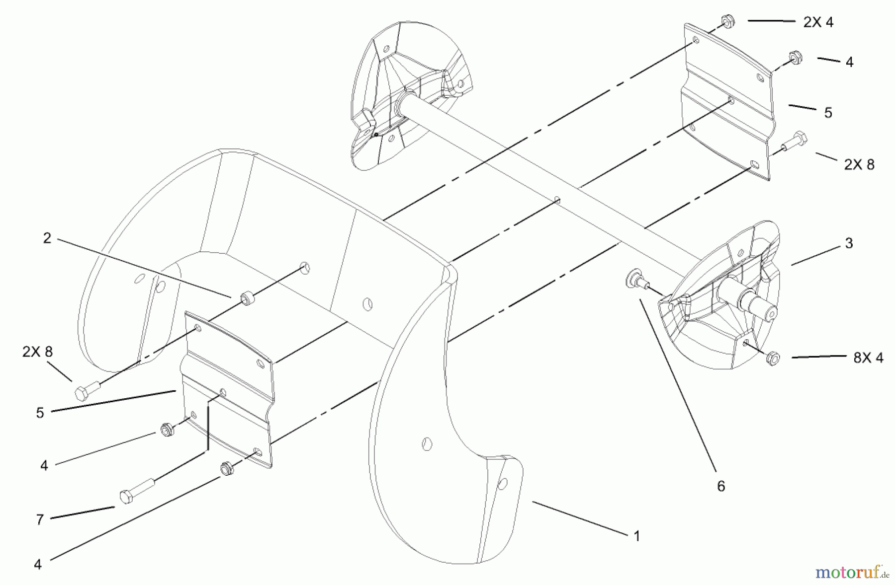Toro Neu Snow Blowers/Snow Throwers Seite 1 38536 (2450) - Toro CCR 2450 GTS Snowthrower, 2004 (240000001-240999999) IMPELLER ASSEMBLY