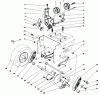 Toro 38580 (1132) - 1132 Power Shift Snowthrower, 1988 (8000001-8999999) Listas de piezas de repuesto y dibujos TRACTION DRIVE ASSEMBLY