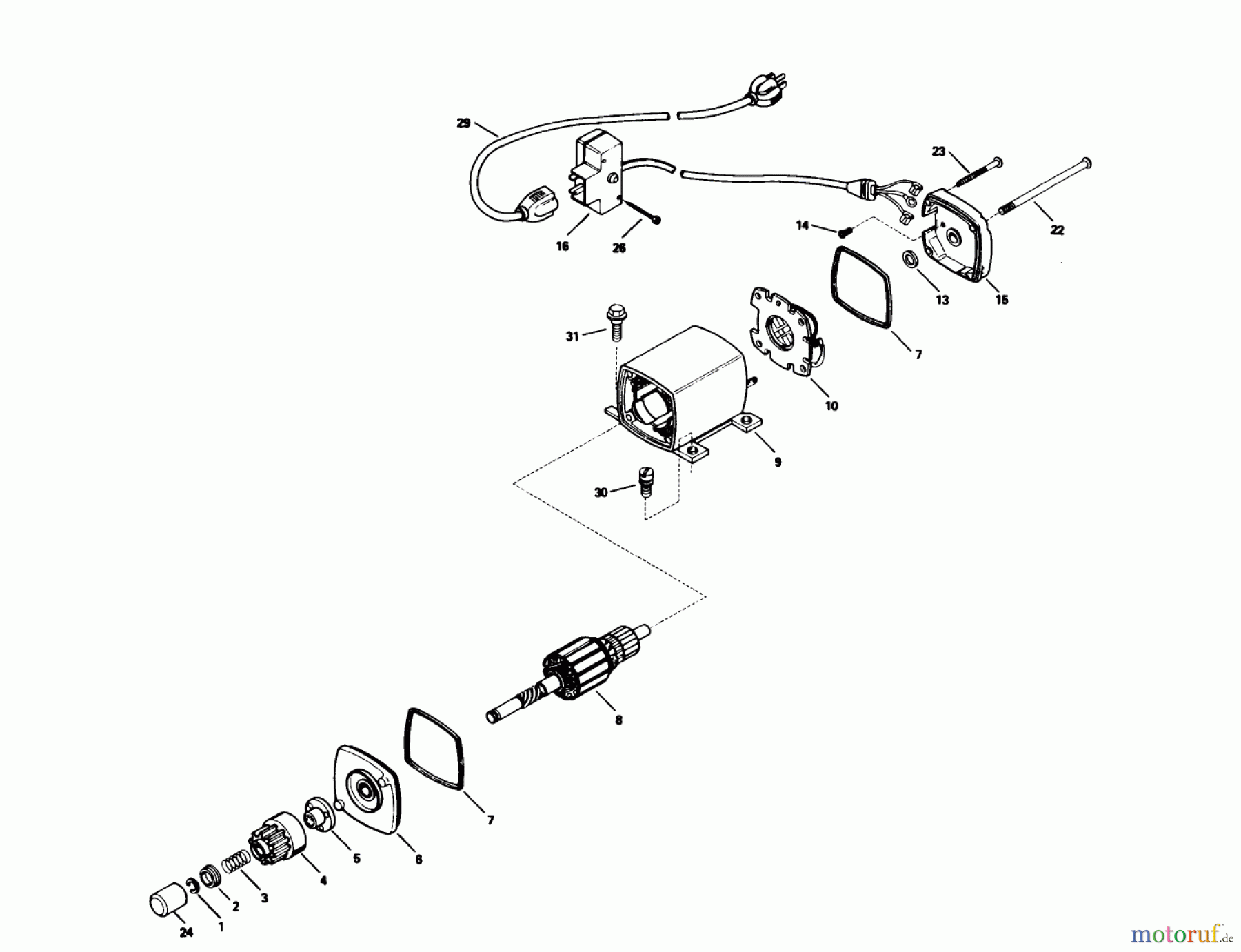  Toro Neu Snow Blowers/Snow Throwers Seite 1 38573 (828) - Toro 828 Power Shift Snowthrower, 1988 (8000001-8999999) ELECTRIC STARTER MOTOR KIT NO. 33329C