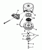 Toro 38574 (828) - 828 Power Shift Snowthrower, 1992 (2000001-2999999) Listas de piezas de repuesto y dibujos REWIND TECUMSEH STARTER NO. 590630