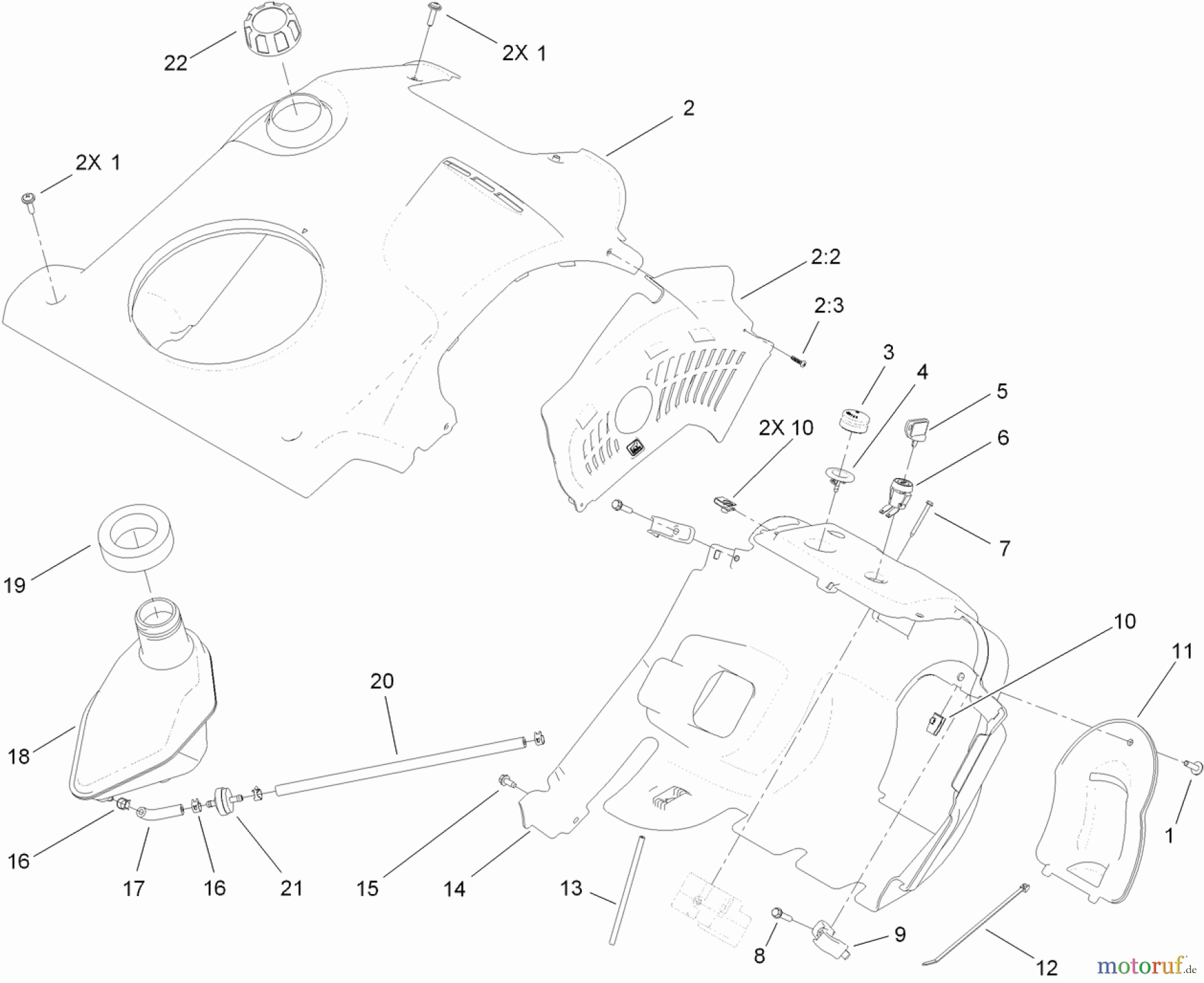  Toro Neu Snow Blowers/Snow Throwers Seite 1 38593 - Toro Power Clear Snowthrower, 2011 (311000001-311999999) SHROUD ASSEMBLY